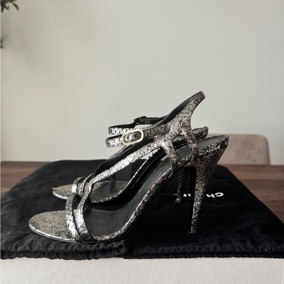 Chanel Metallic Python Sandals - Picture 3 of 10